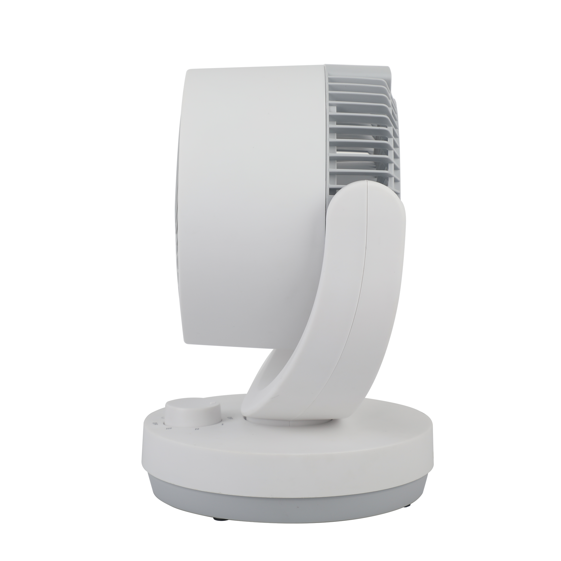 Ventilador Lagos fabricado en Metal y Policarbonato, color Blanco/Gris