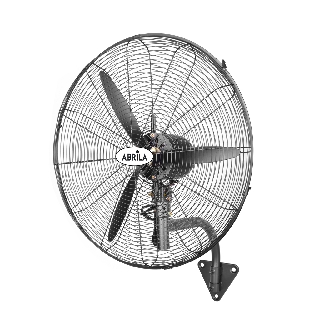 Ventilador de pared industrial Borrasca negro de Fabrilamp, 280W, 3 velocidades, fijo y rotatorio.
