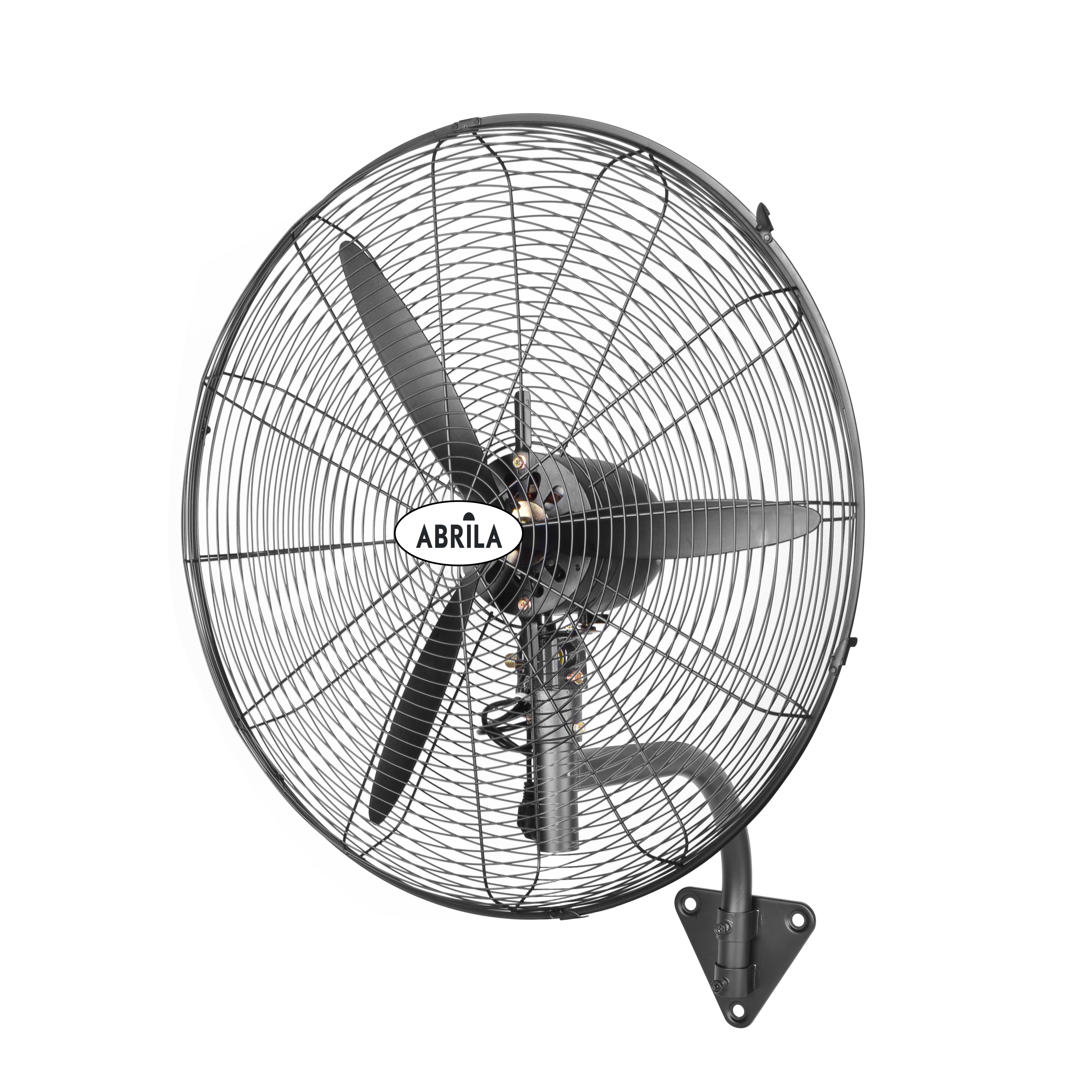 Ventilador de pared industrial Borrasca negro de Fabrilamp, 280W, 3 velocidades, fijo y rotatorio.