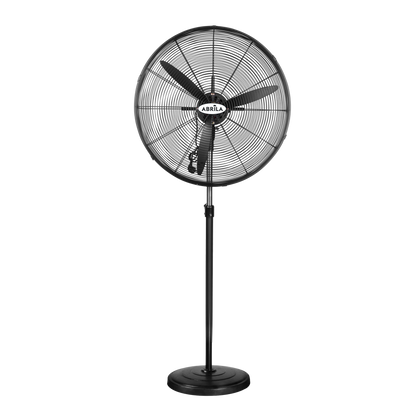 Ventilador de pie industrial Tormenta Negro de Fabrilamp, 240W, 3 velocidades, diseño robusto y potente.