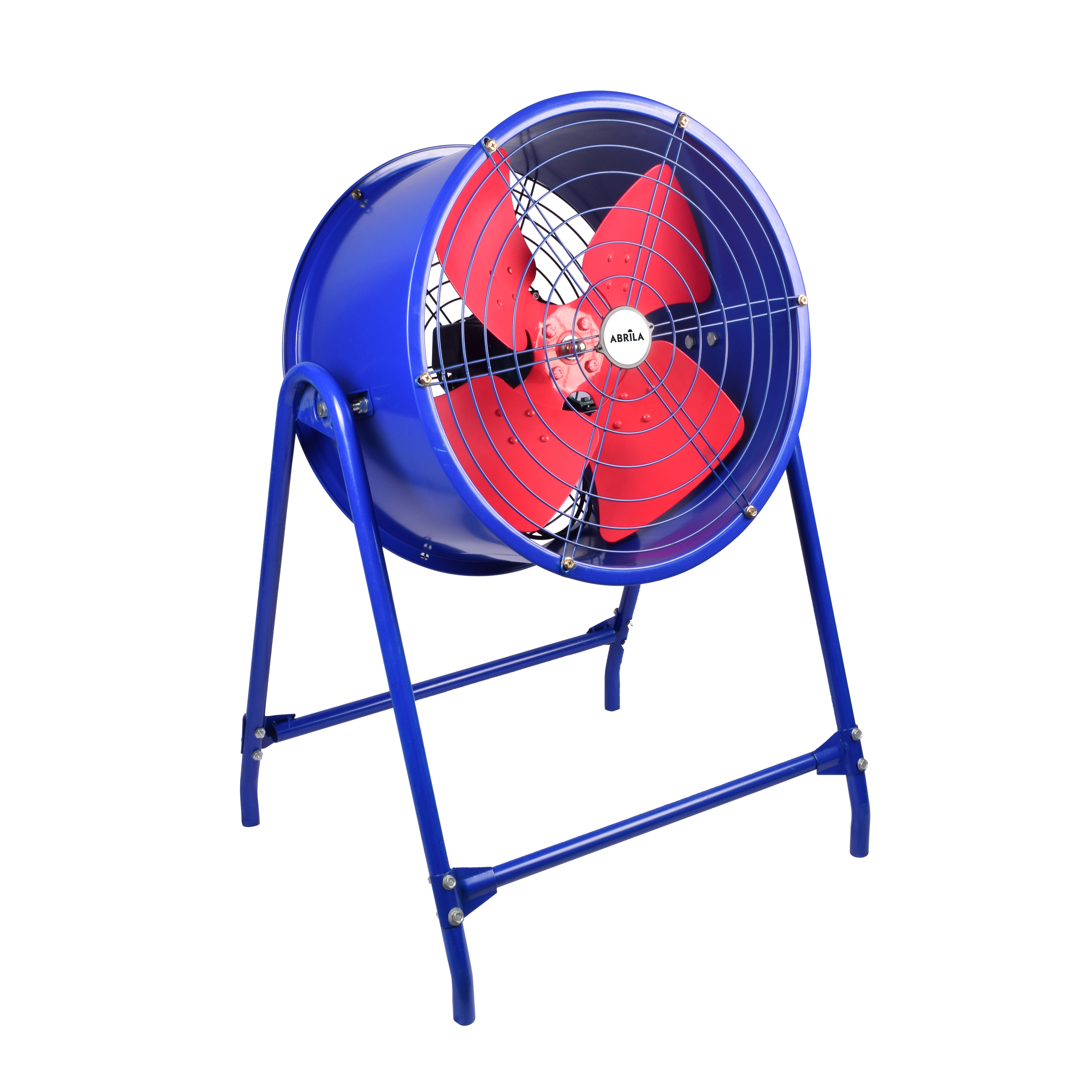 Ventilador Industrial con motor AC y 4 aspas metálicas