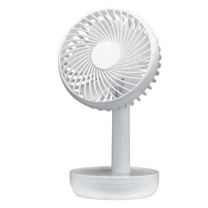 Mini Ventilador Inalámbrico Lemosin Blanco 5w, vista frontal