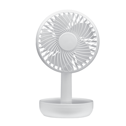 Mini Ventilador Inalámbrico Lemosin Blanco 5w, vista frontal