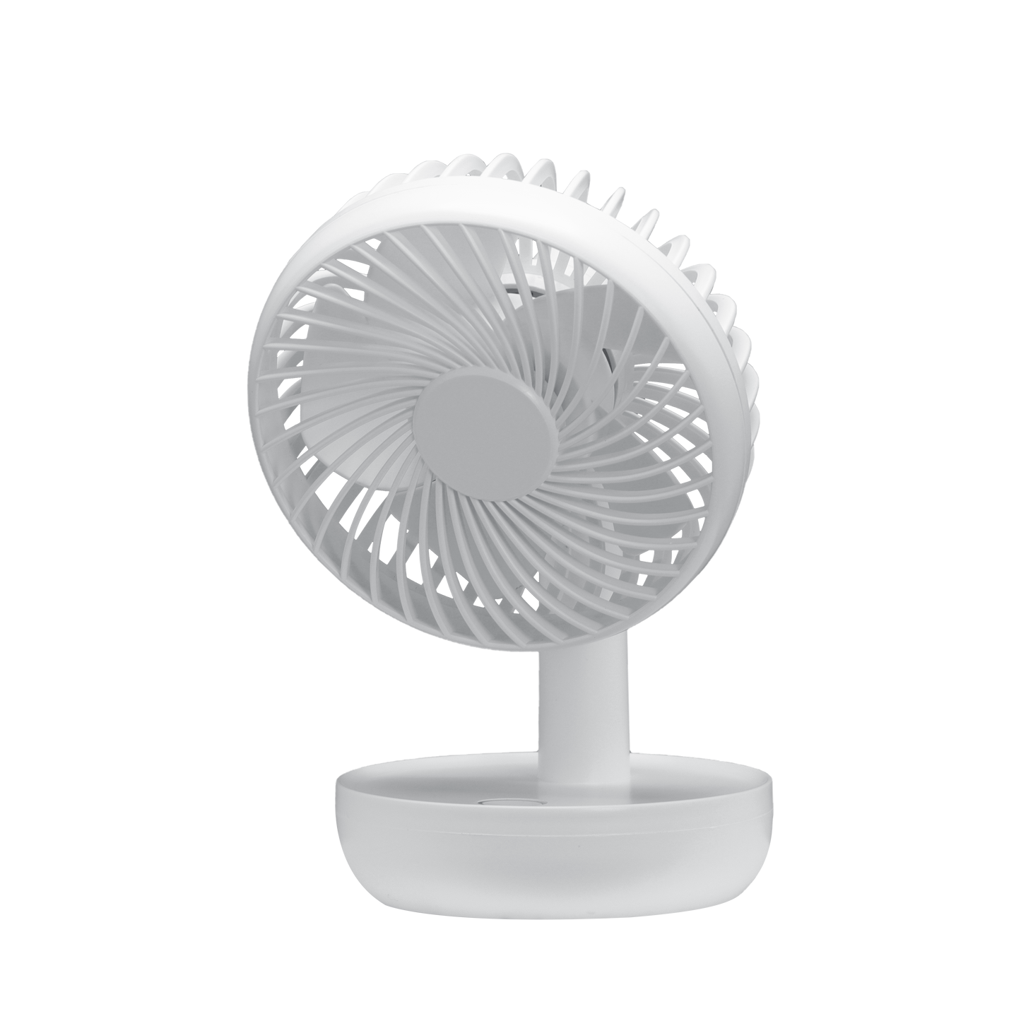 Mini Ventilador Inalámbrico Lemosin Blanco 5w, vista frontal