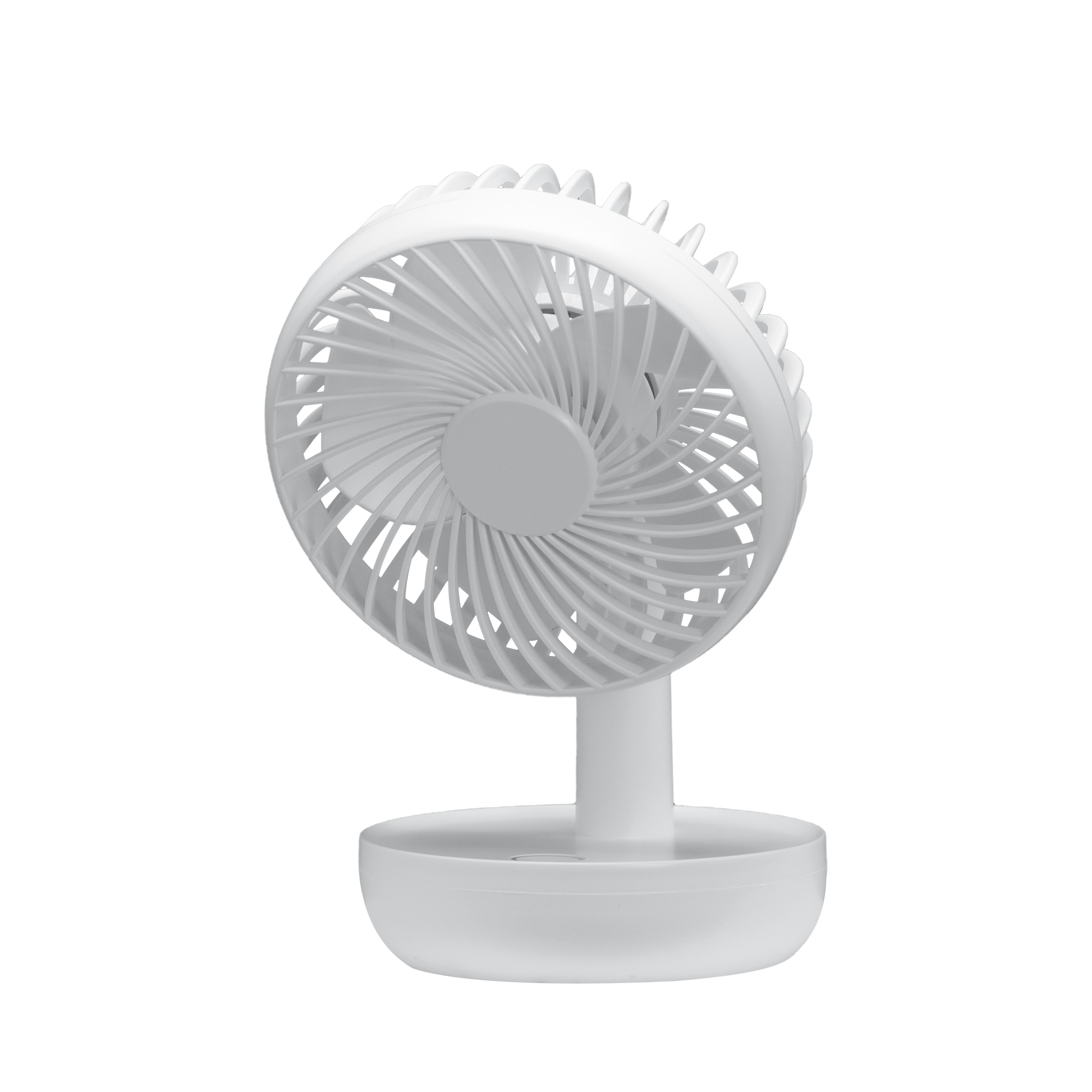 Mini Ventilador Inalámbrico Lemosin Blanco 5w, vista frontal