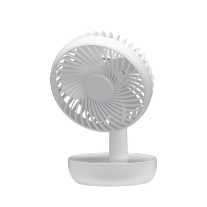 Mini Ventilador Inalámbrico Lemosin Blanco 5w, vista frontal