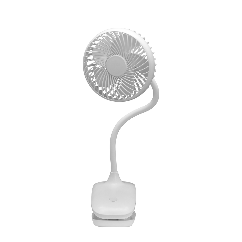Mini ventilador de escritorio SINES con pinza, ideal para estudiar