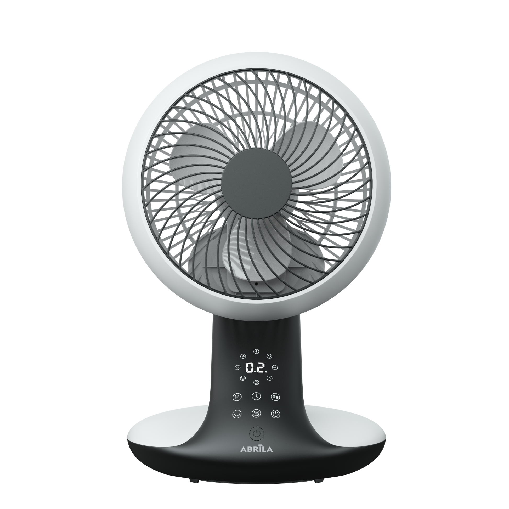 Elegante ventilador blanco y negro ideal para el dormitorio