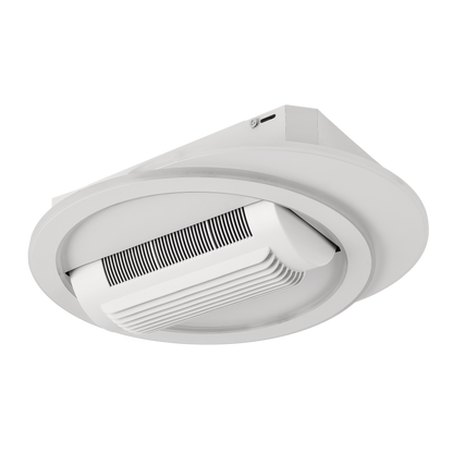 Ventilador Camaleón 59W Blanco, vista frontal, Fabrilamp, luzguru.com