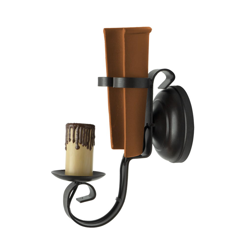 Aplique Cantina Fabrilamp / Abrila fabricado en metal color marrón rústico