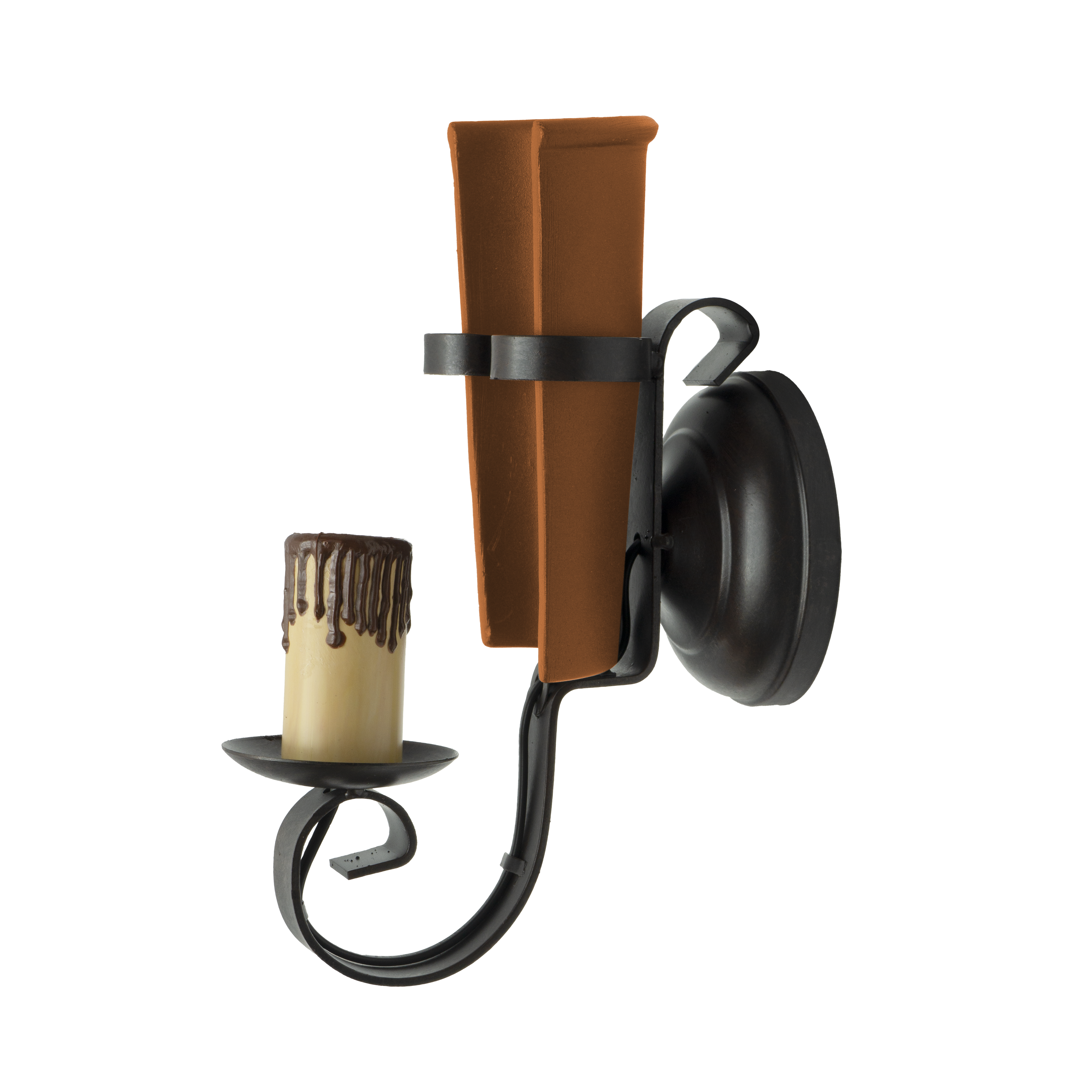 Aplique Cantina Fabrilamp / Abrila fabricado en metal color marrón rústico