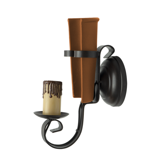 Aplique Cantina Fabrilamp / Abrila fabricado en metal color marrón rústico