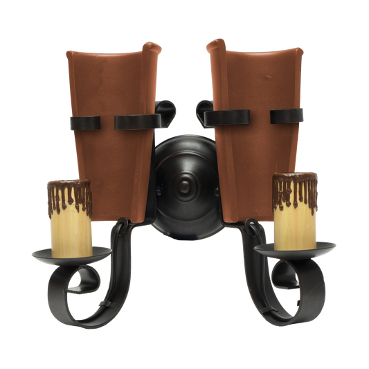 Aplique Cantina fabricado en metal color marrón rústico, ideal para decoración rústica.