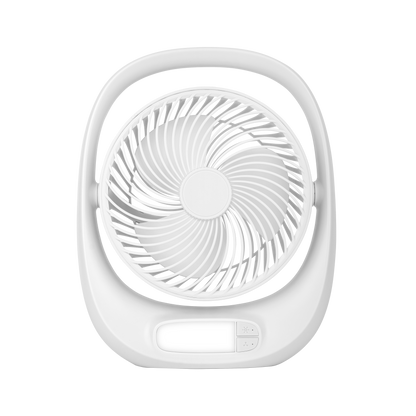 Ventilador de sobremesa recargable Aguila con luz LED integrada