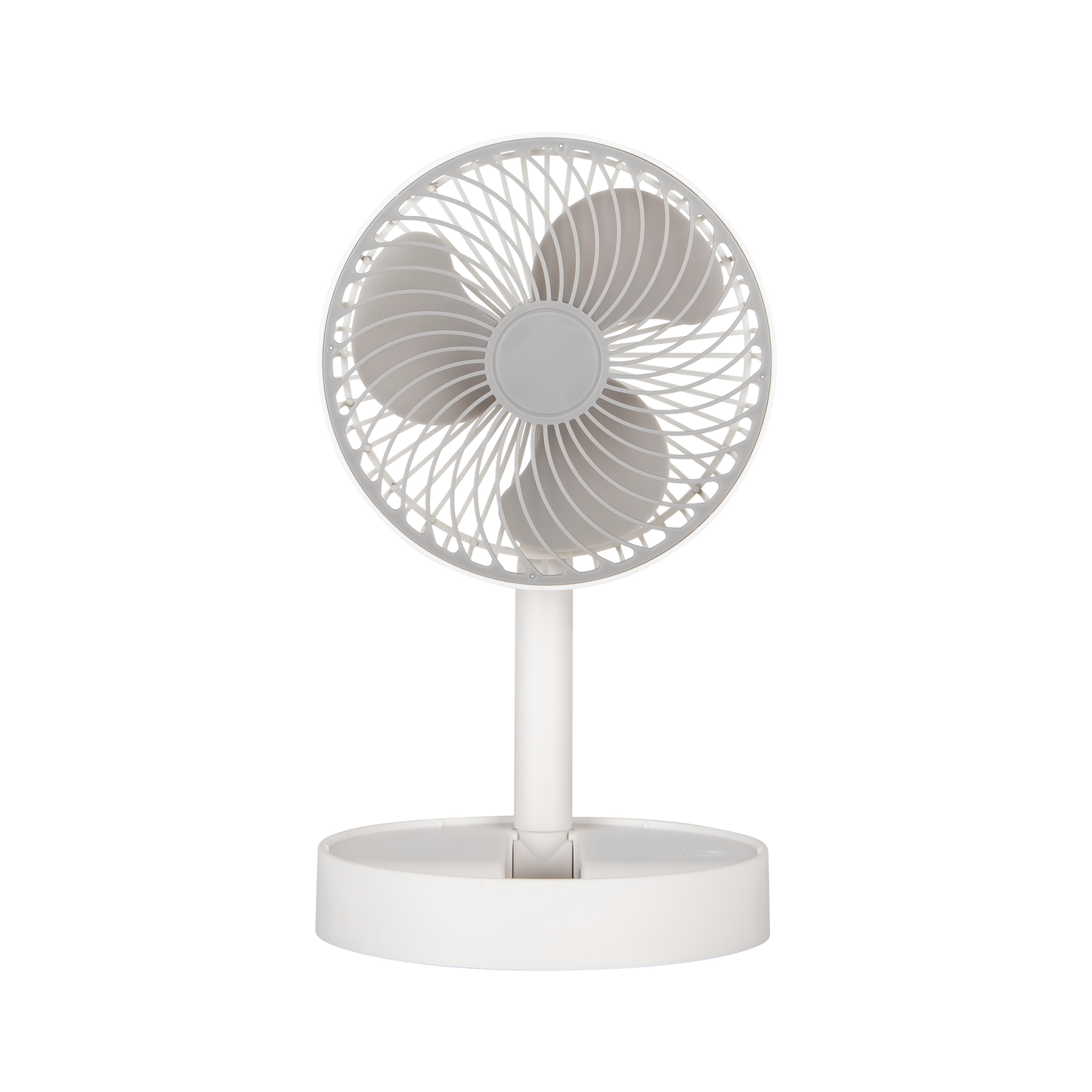 Ventilador Inalámbrico DC Portátil Jerico Blanco/Gris - Vista frontal