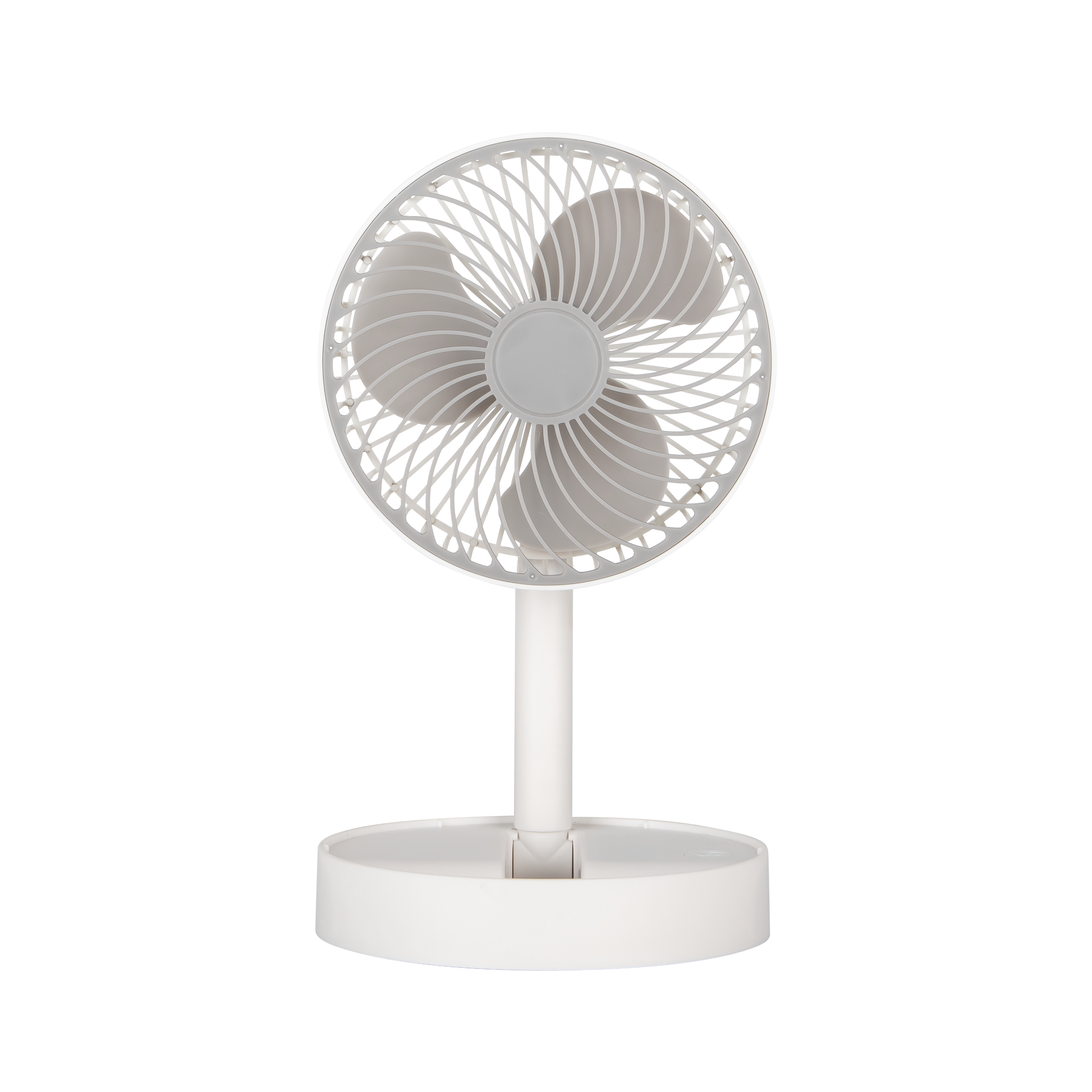 Ventilador Inalámbrico DC Portátil Jerico Blanco/Gris - Vista frontal