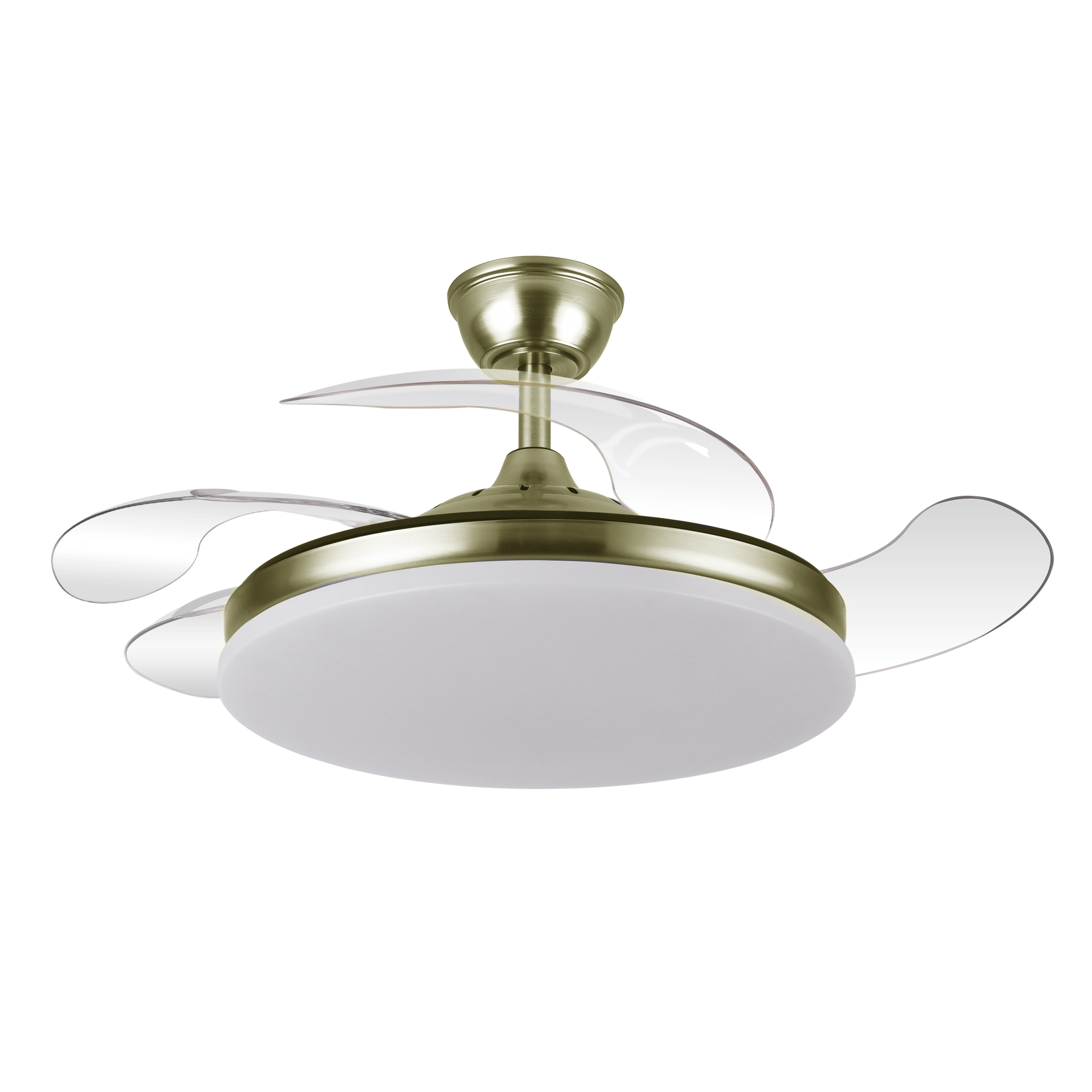 Moderno ventilador con luz regulable ideal para el dormitorio