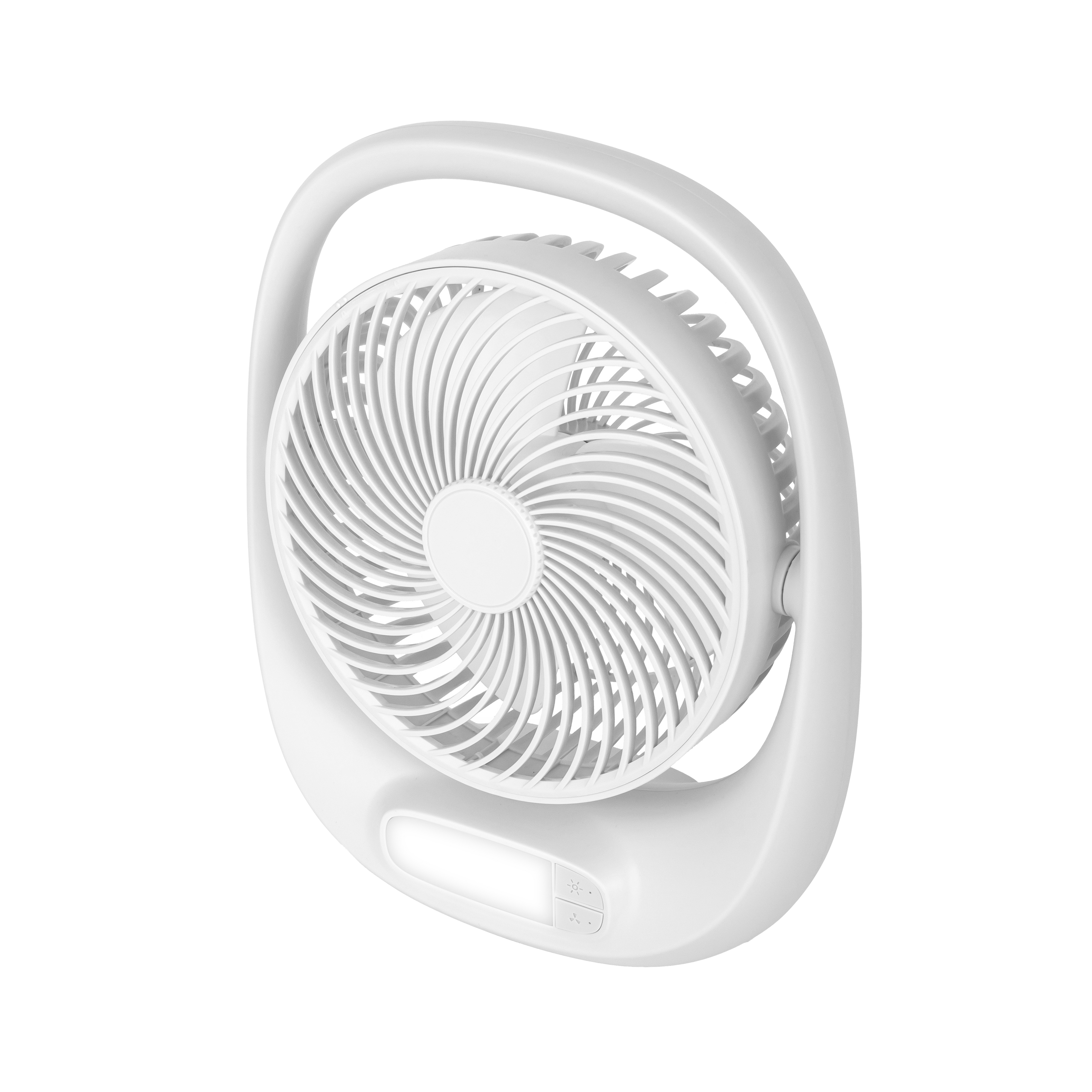 Ventilador Aguila fabricado en ABS color blanco con cabezal orientable