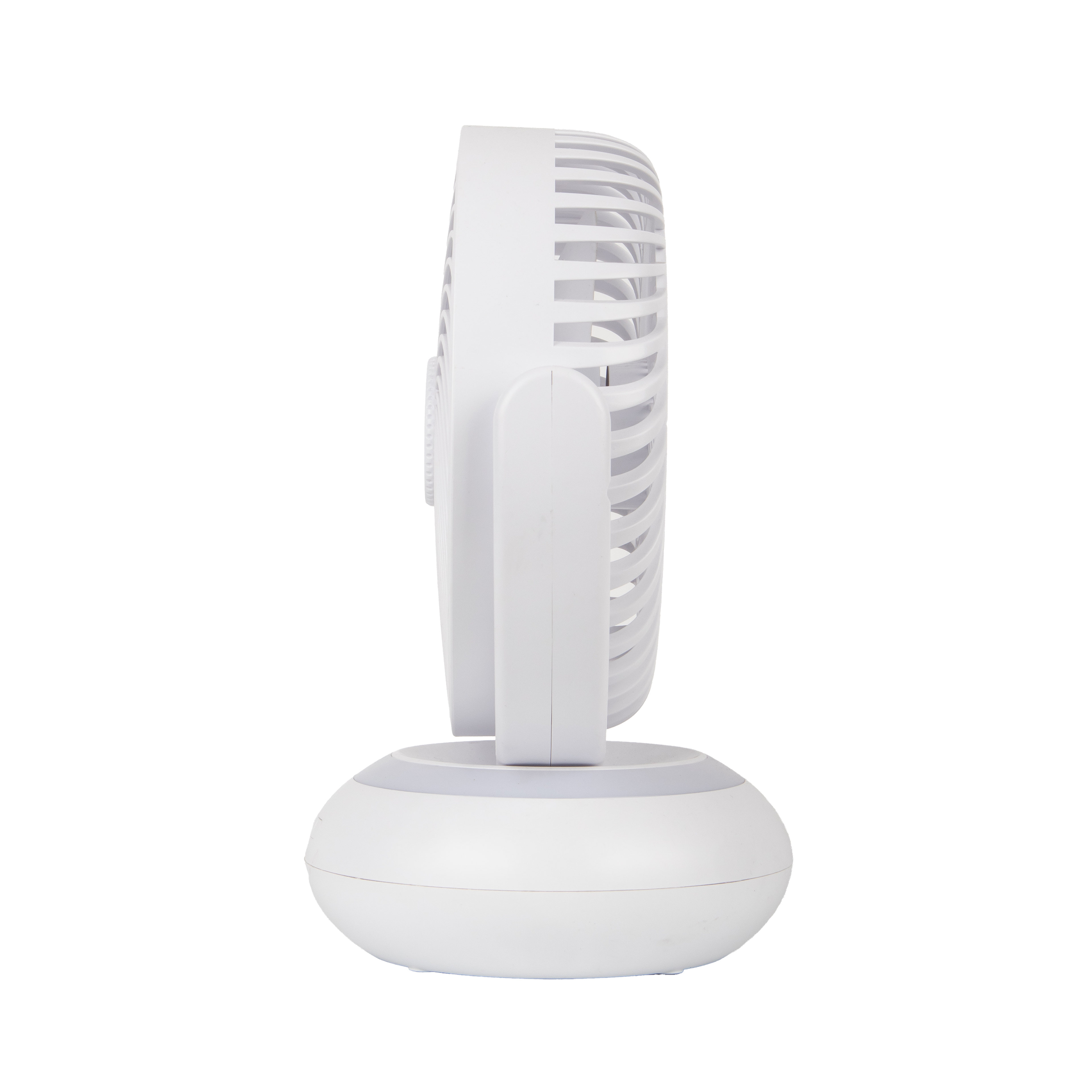 Mini ventilador portátil con luz LED, perfecto para espacios interiores