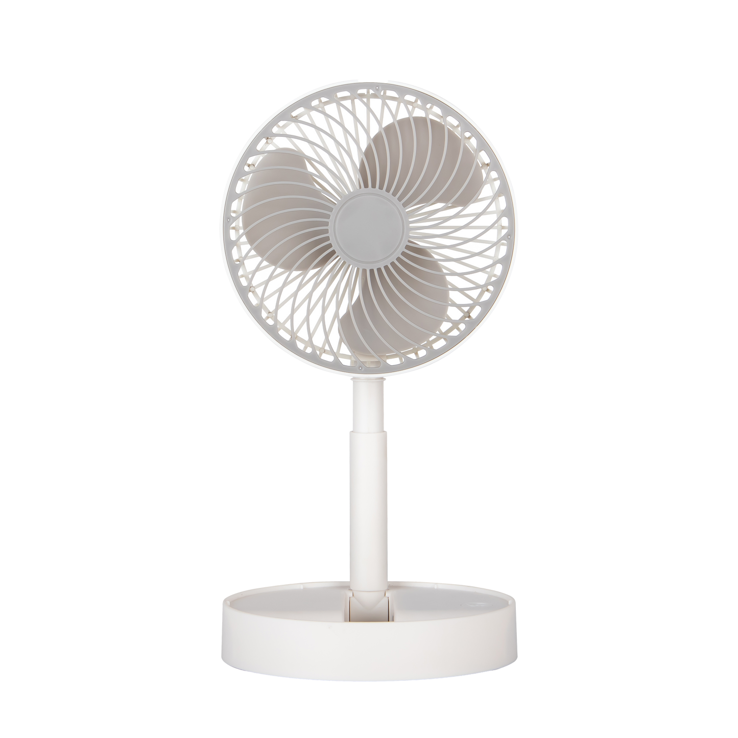 Ventilador Inalámbrico DC Portátil Jerico Blanco/Gris - Vista frontal