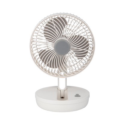 Ventilador Inalámbrico Sobremesa Pacheco Blanco/Gris 5w, vista frontal