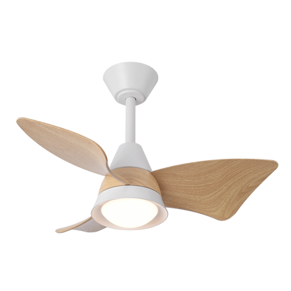 Moderno ventilador de techo con luz, perfecto para dormitorio