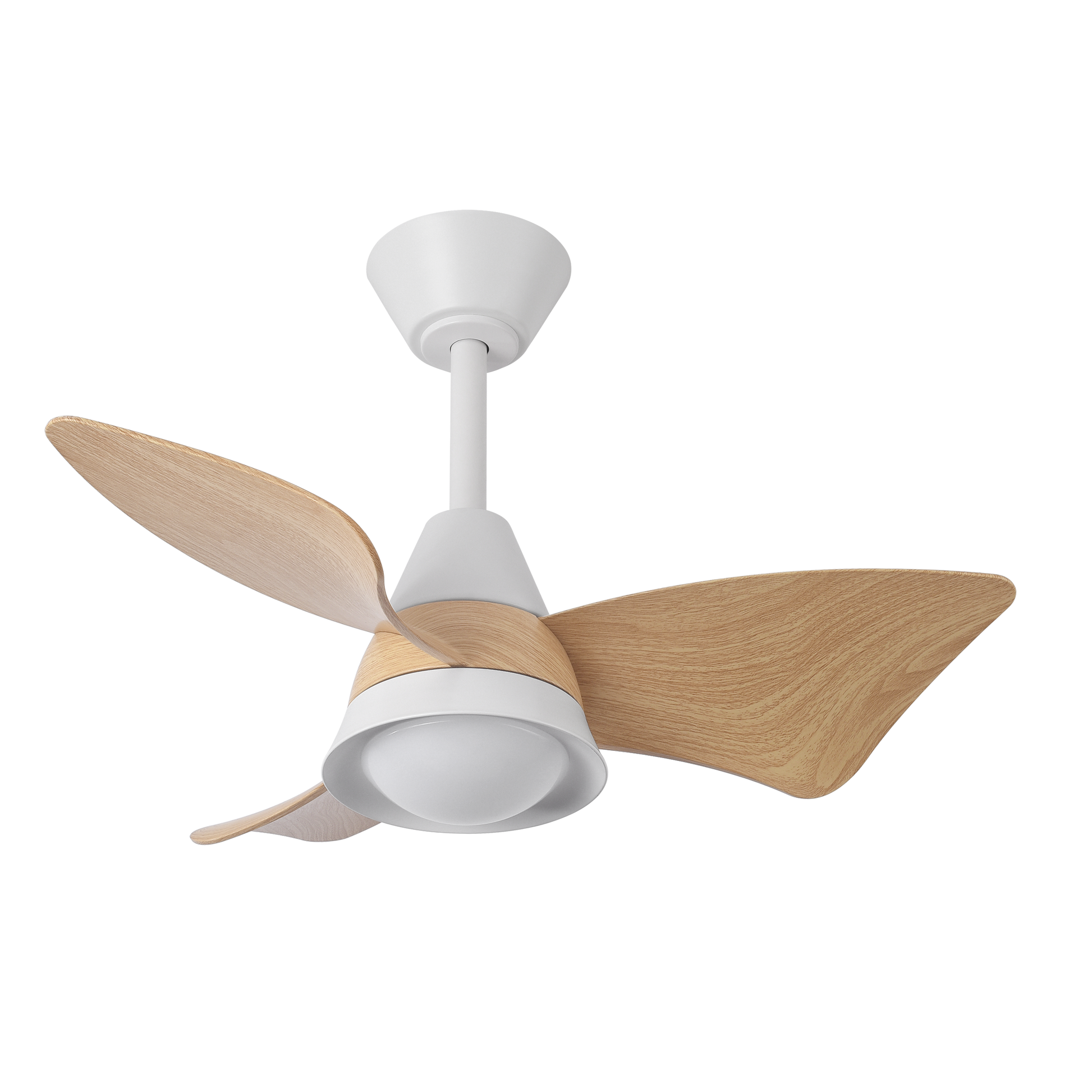 Elegante ventilador blanco y haya ideal para salón