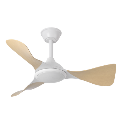 Moderno ventilador de techo con luz LED para dormitorio