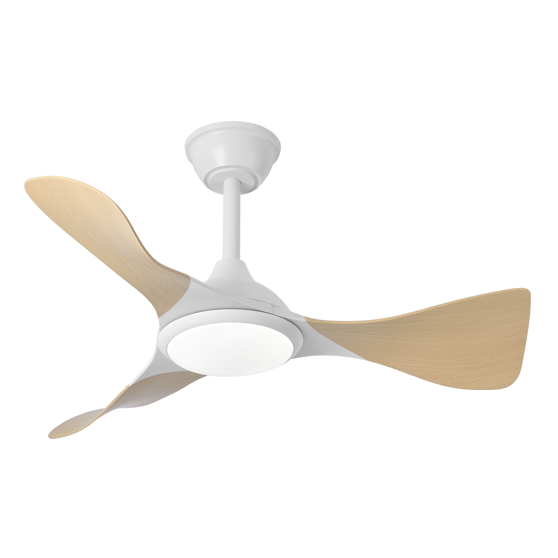 Ventilador de techo Caiman con aspas en ABS y policarbonato para interior