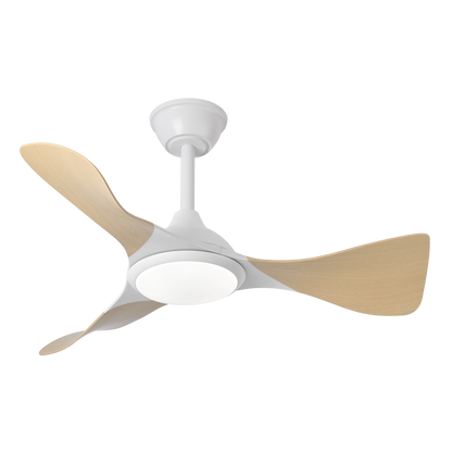 Ventilador de techo Caiman con aspas en ABS y policarbonato para interior