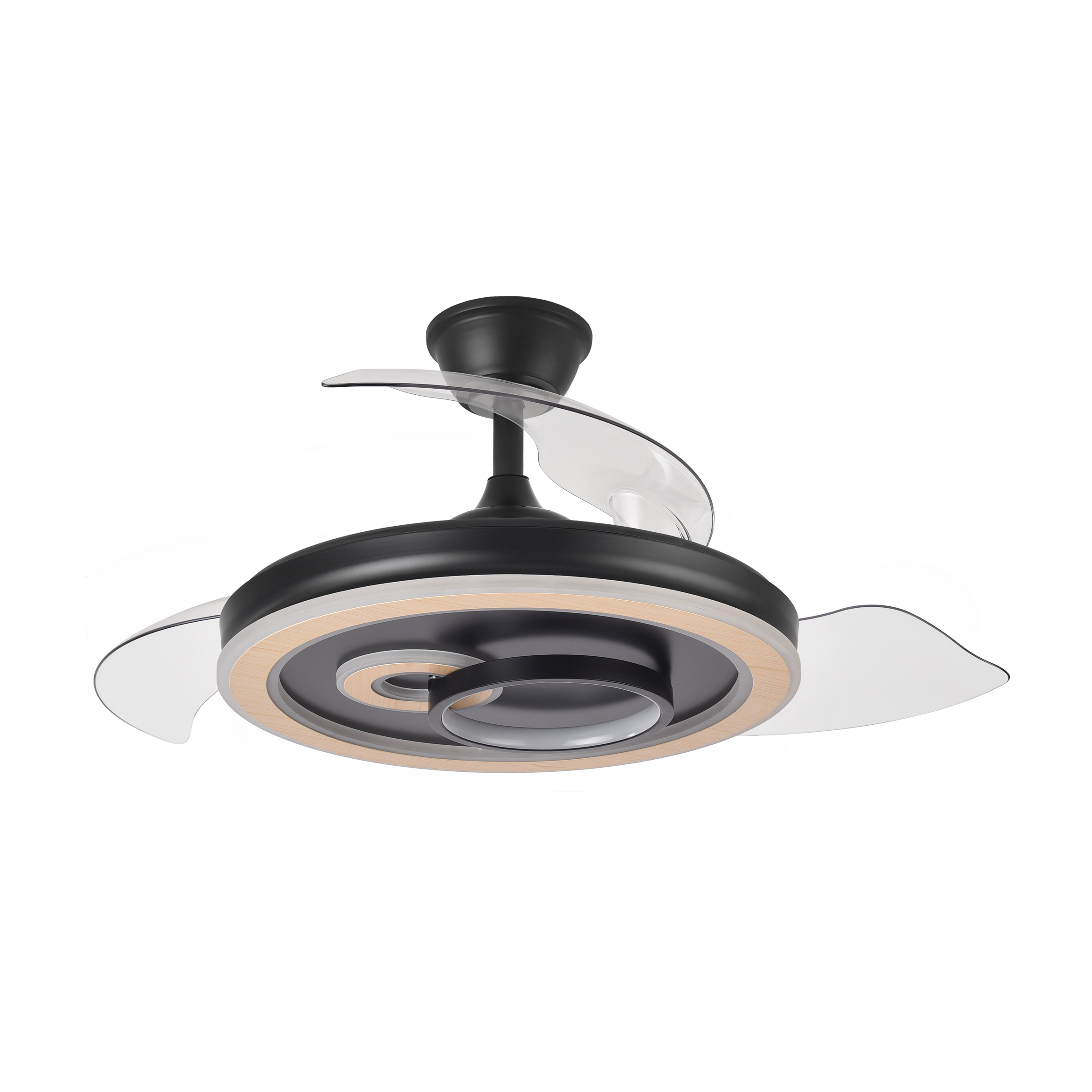 Ventilador DC Sultan Negro/Madera 59W Fabrilamp - Vista frontal