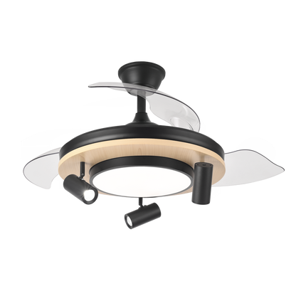 Ventilador con aspas retráctiles ideal para espacios pequeños