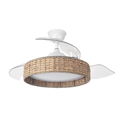 Ventilador con aspas transparentes ideal para el dormitorio