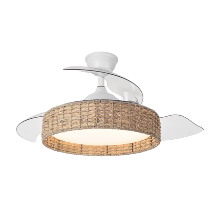 Ventilador de techo con luz regulable, perfecto para interior