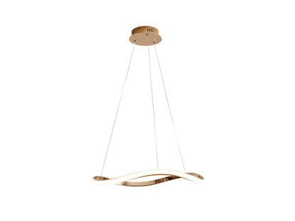 Lámpara Colgante LED Naos 60 cm Aro Oro Rosa Schuller en ambiente decorado | Schuller