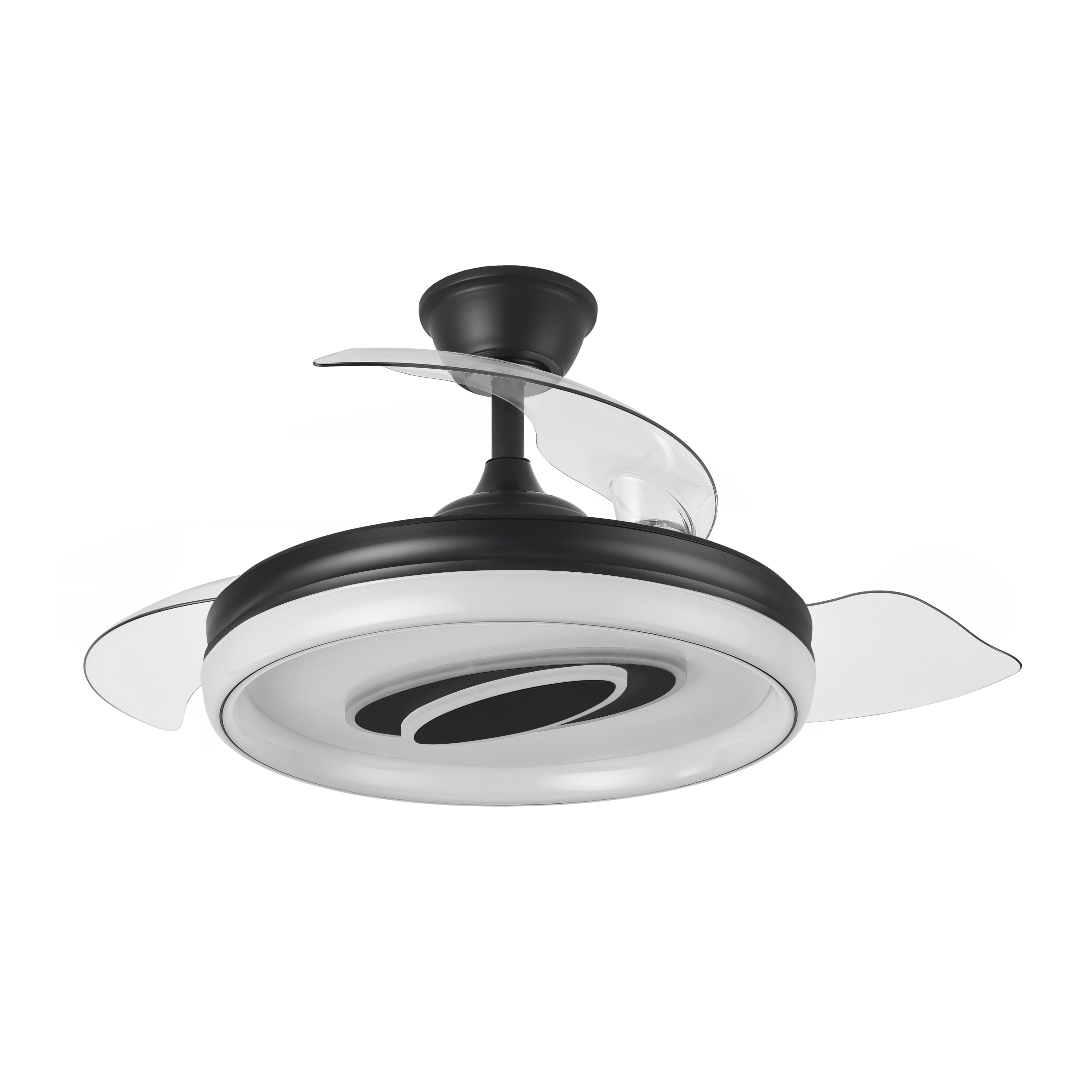 Ventilador DC Maracana 59W Negro, vista frontal, Fabrilamp, luzguru.com