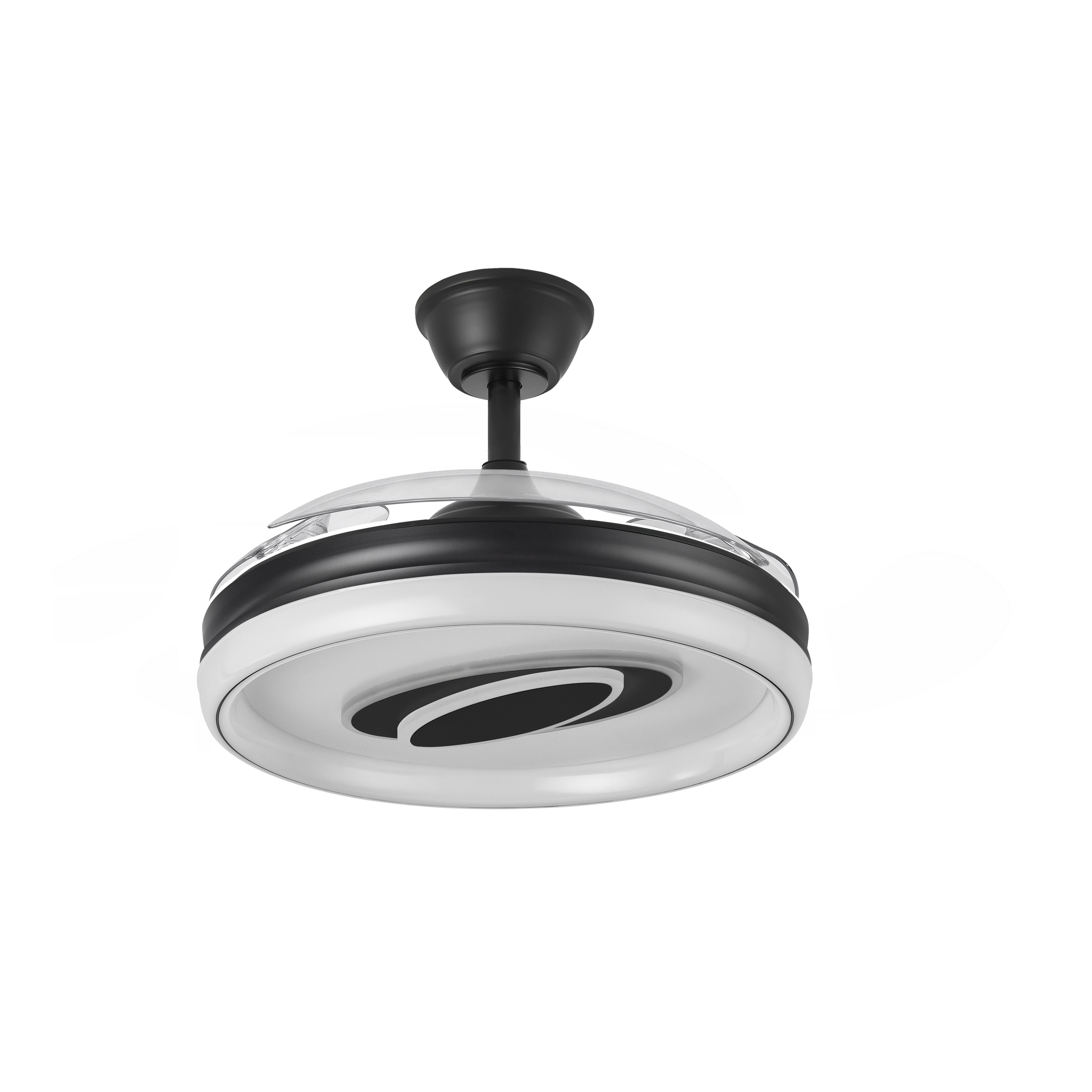 Ventilador DC Maracana 59W Negro, vista frontal, Fabrilamp, luzguru.com