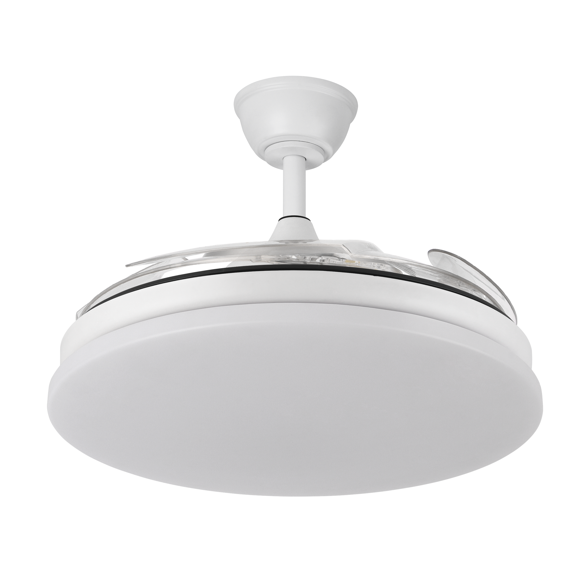 Ventilador de techo con luz LED 3000-4000-6000K y temporizador, ideal para interior