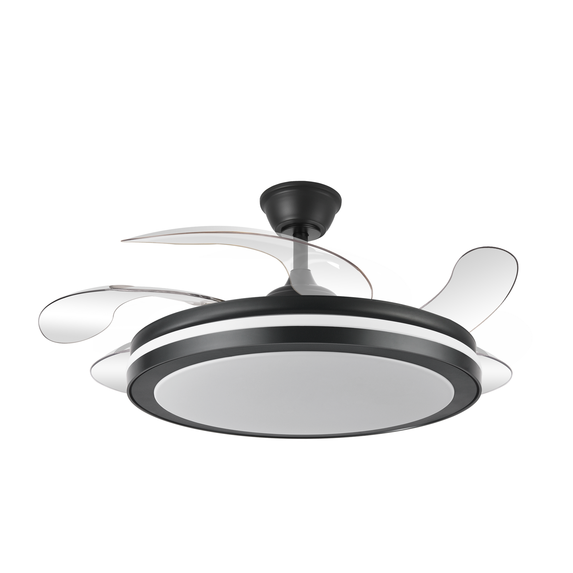 Moderno ventilador de techo con luz LED para una iluminación versátil