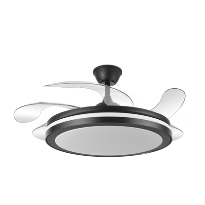 Moderno ventilador de techo con luz LED para una iluminación versátil