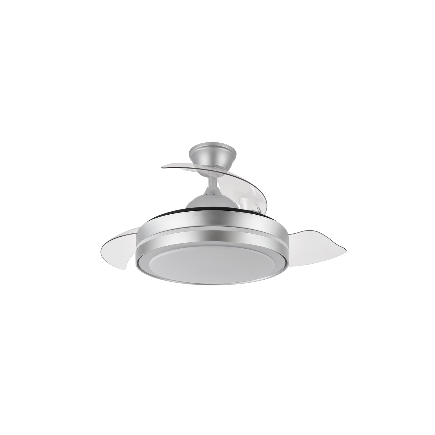 Moderno ventilador de techo plata ideal para salón o dormitorio