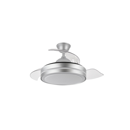 Moderno ventilador de techo plata ideal para salón o dormitorio