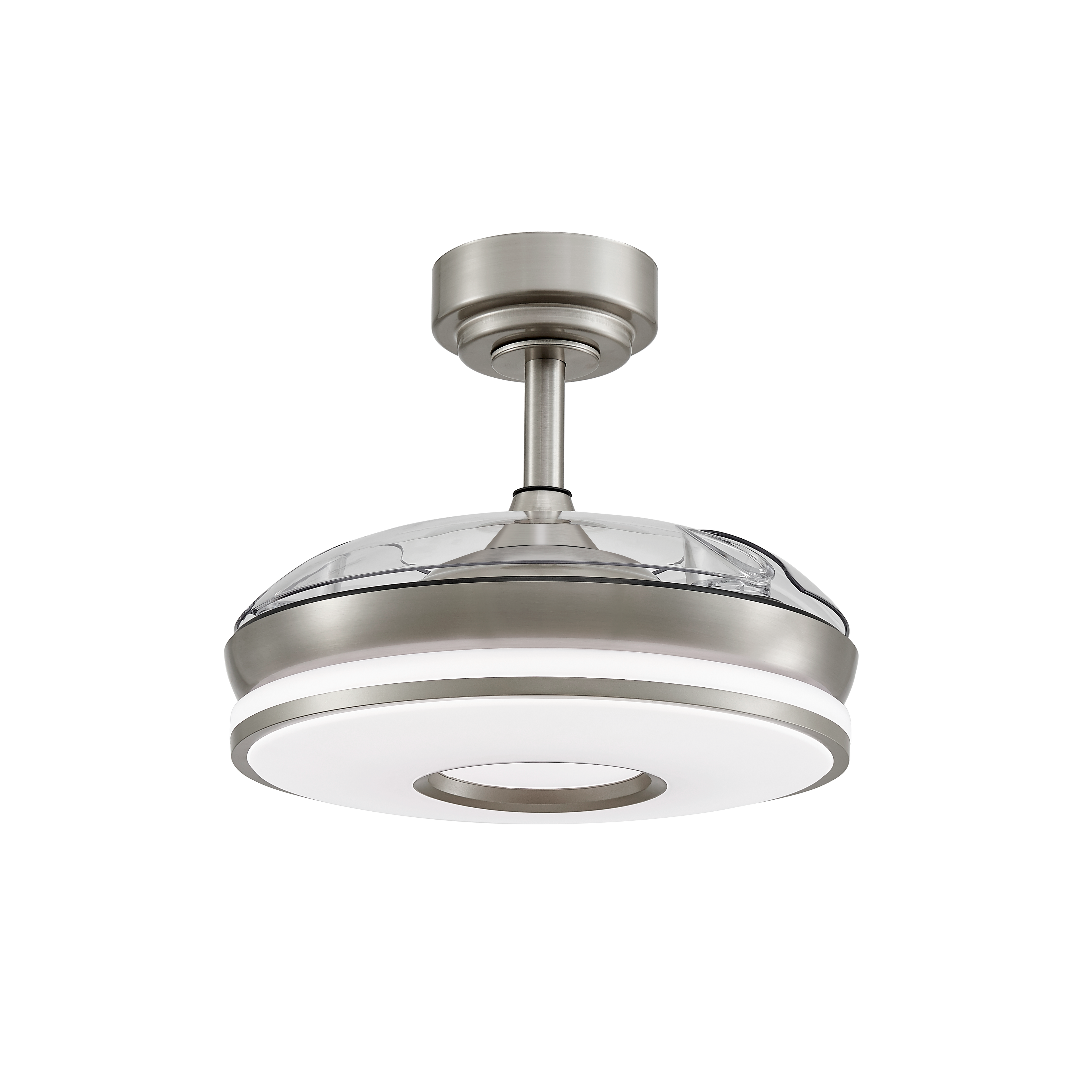 Ventilador DC Dani Níquel 48W 4800lm Fabrilamp, vista frontal