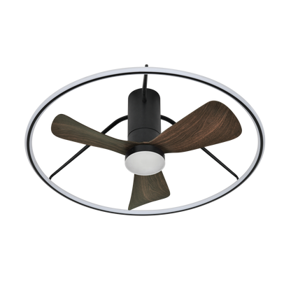 Moderno ventilador de techo con luz LED ideal para dormitorio