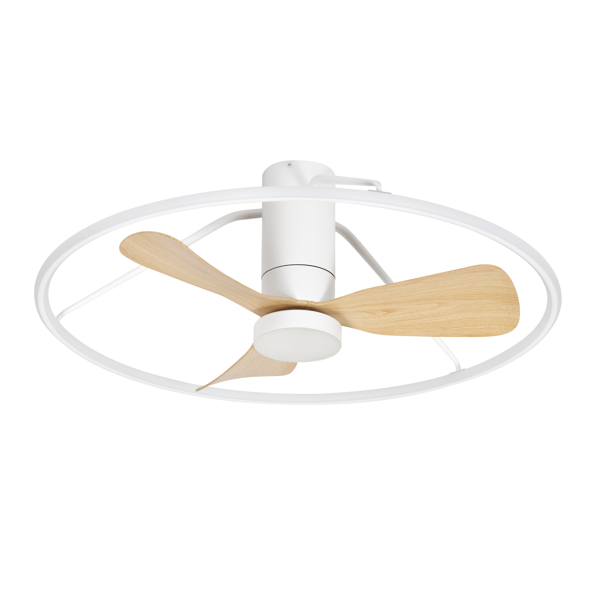 Ventilador silencioso con aspas de madera, perfecto para el dormitorio