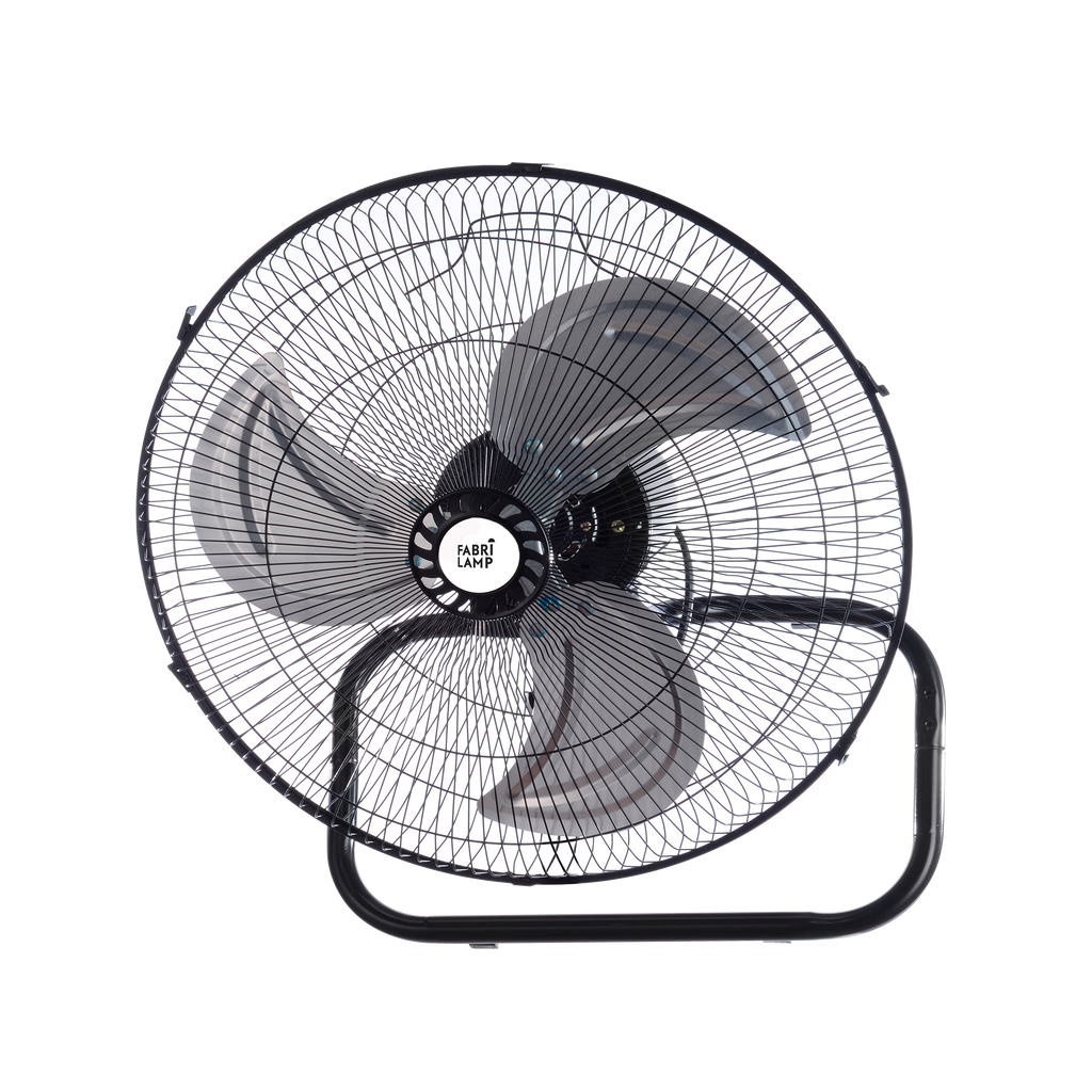 Ventilador oscilante de suelo o pared Fabrilamp con cabezal multi-orientable para refrigeración precisa