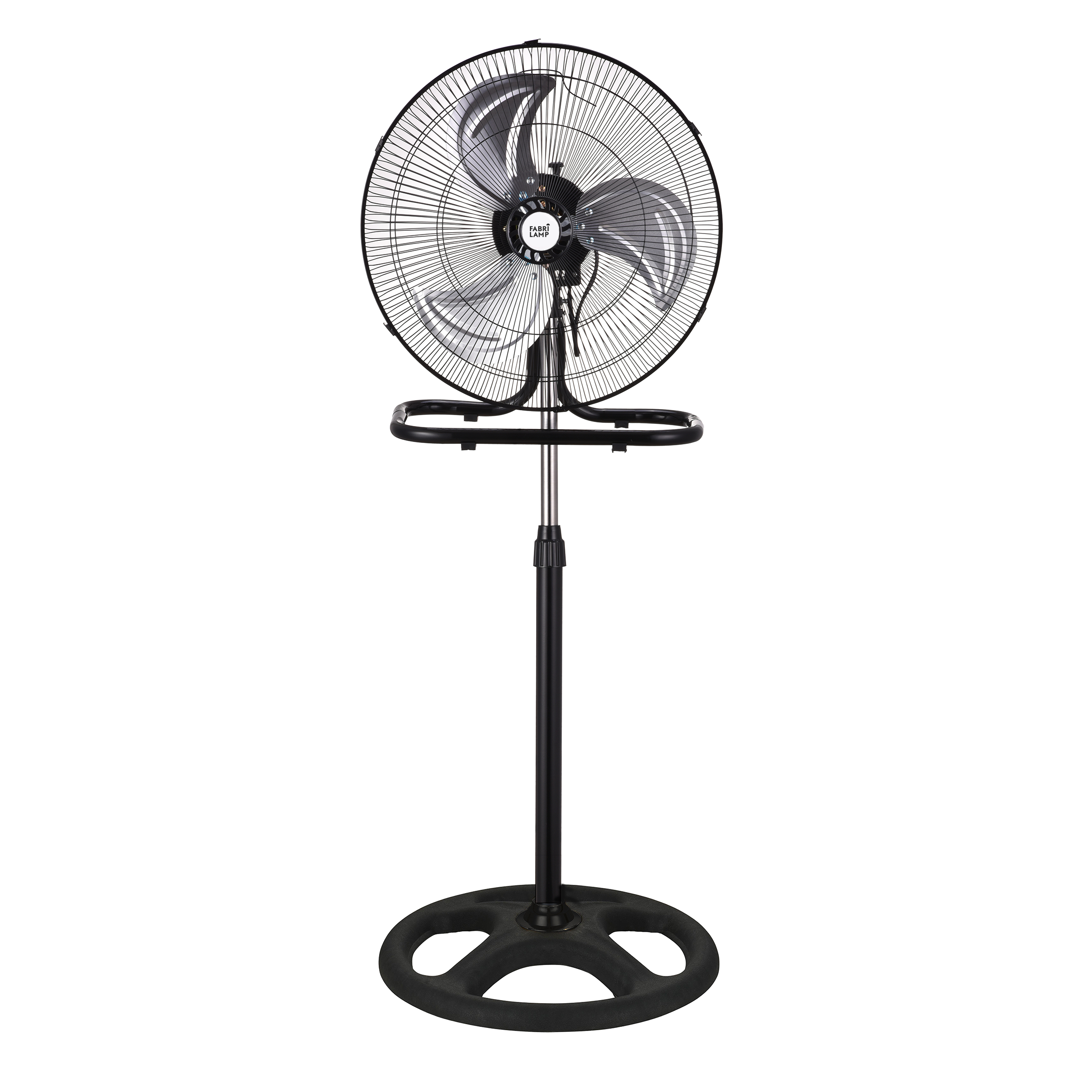 Ventilador de diseño industrial moderno, silencioso a 55 dB, ideal para oficinas o estudios