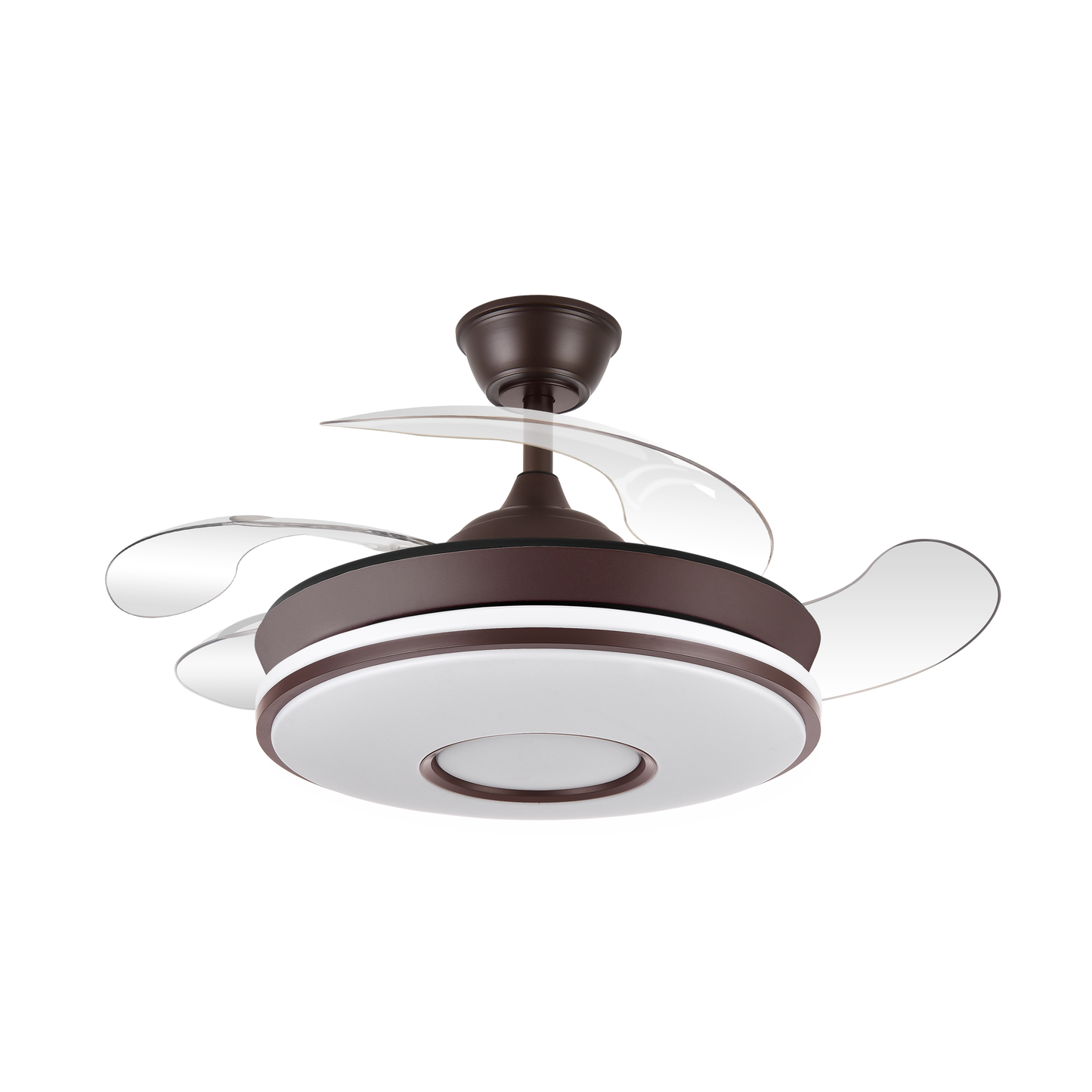 Moderno ventilador de techo marrón ideal para interior