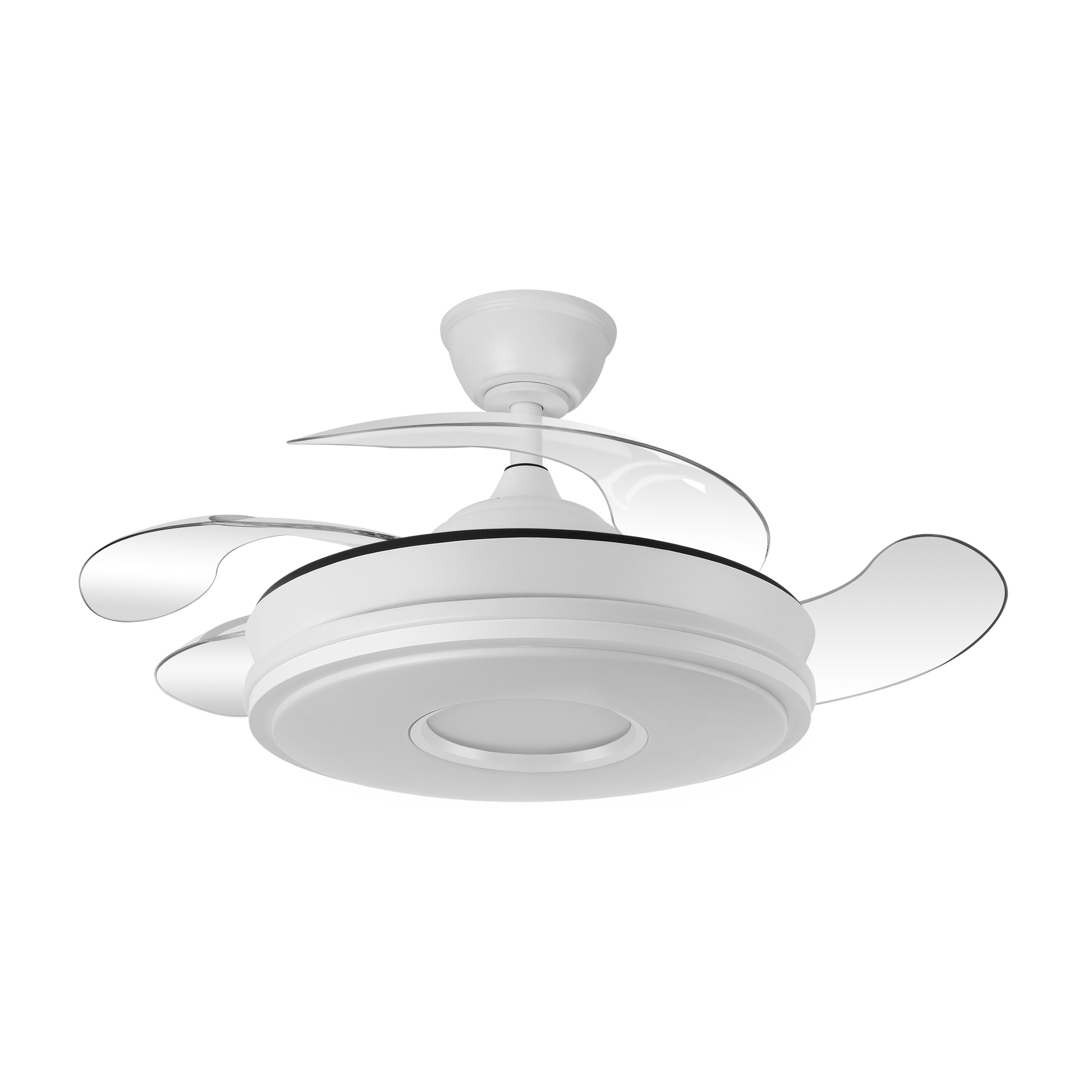 Moderno ventilador con aspas retráctiles ideal para interiores