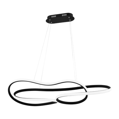 Colgante Bagdag fabricado en metal y aluminio color negro, con silicona